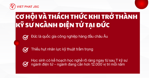 CƠ HỘI VÀ THÁCH THỨC KHI TRỞ THÀNH KỸ SƯ NGÀNH ĐIỆN TỬ TẠI ĐỨC