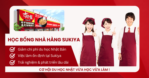 học bổng nhà hàng Sukiya