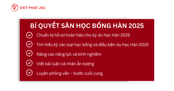BÍ QUYẾT SĂN HỌC BỔNG DU HỌC HÀN