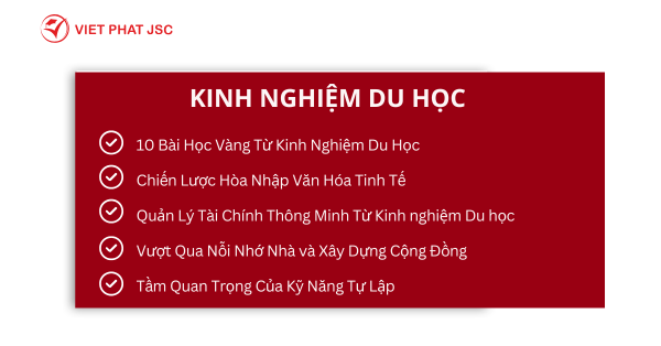 KINH NGHIỆM DU HỌC