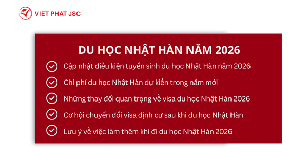 DU HỌC NHẬT HÀN NĂM 2026
