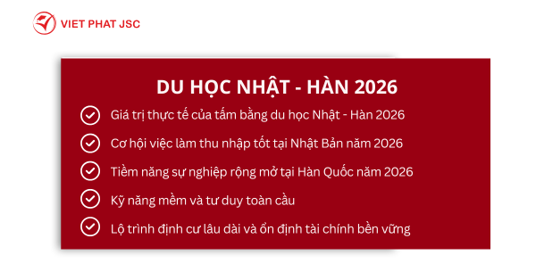 DU HỌC NHẬT - HÀN 2026
